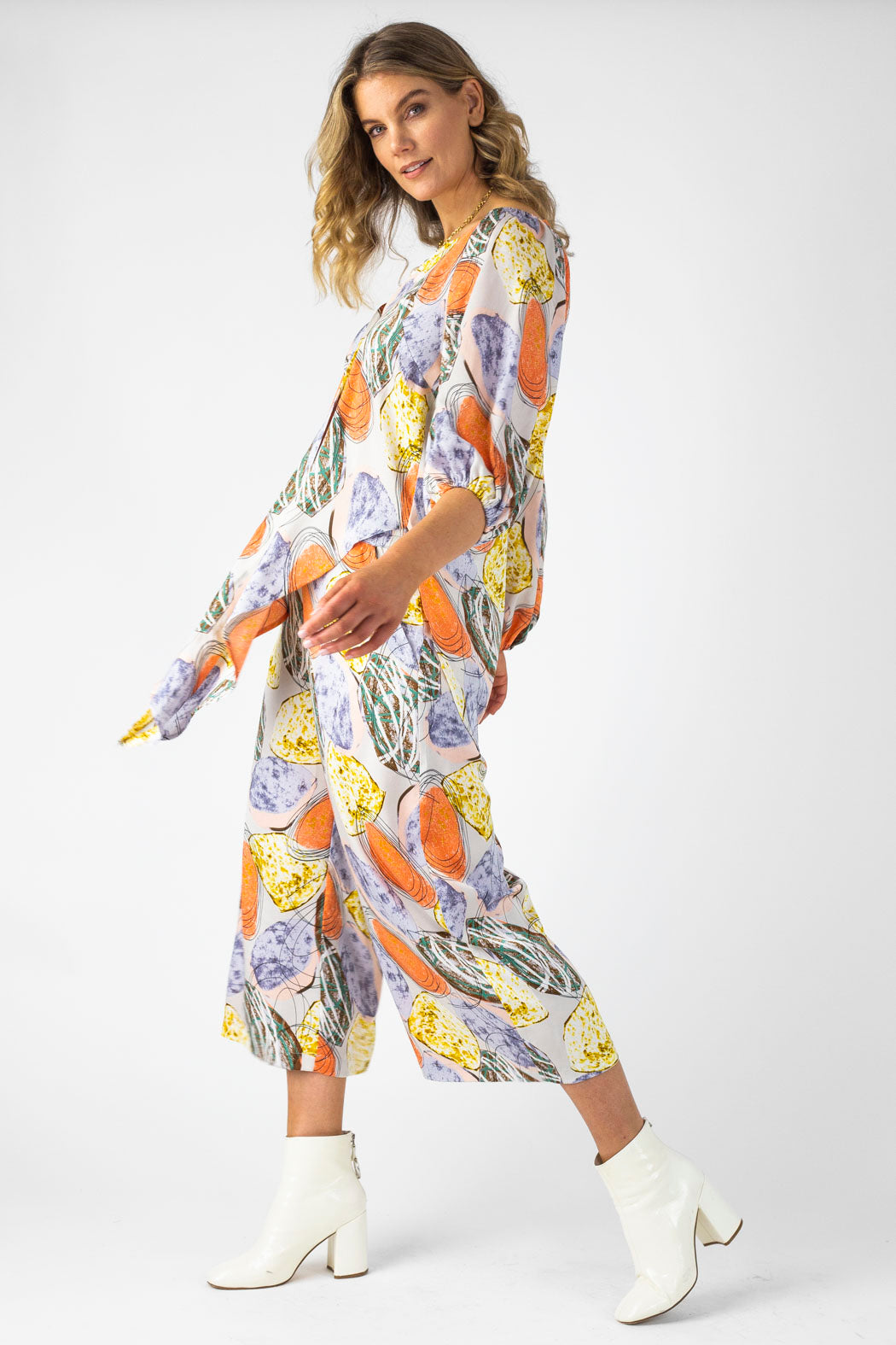 Orange Lilac Bustier Zhoush Shirt