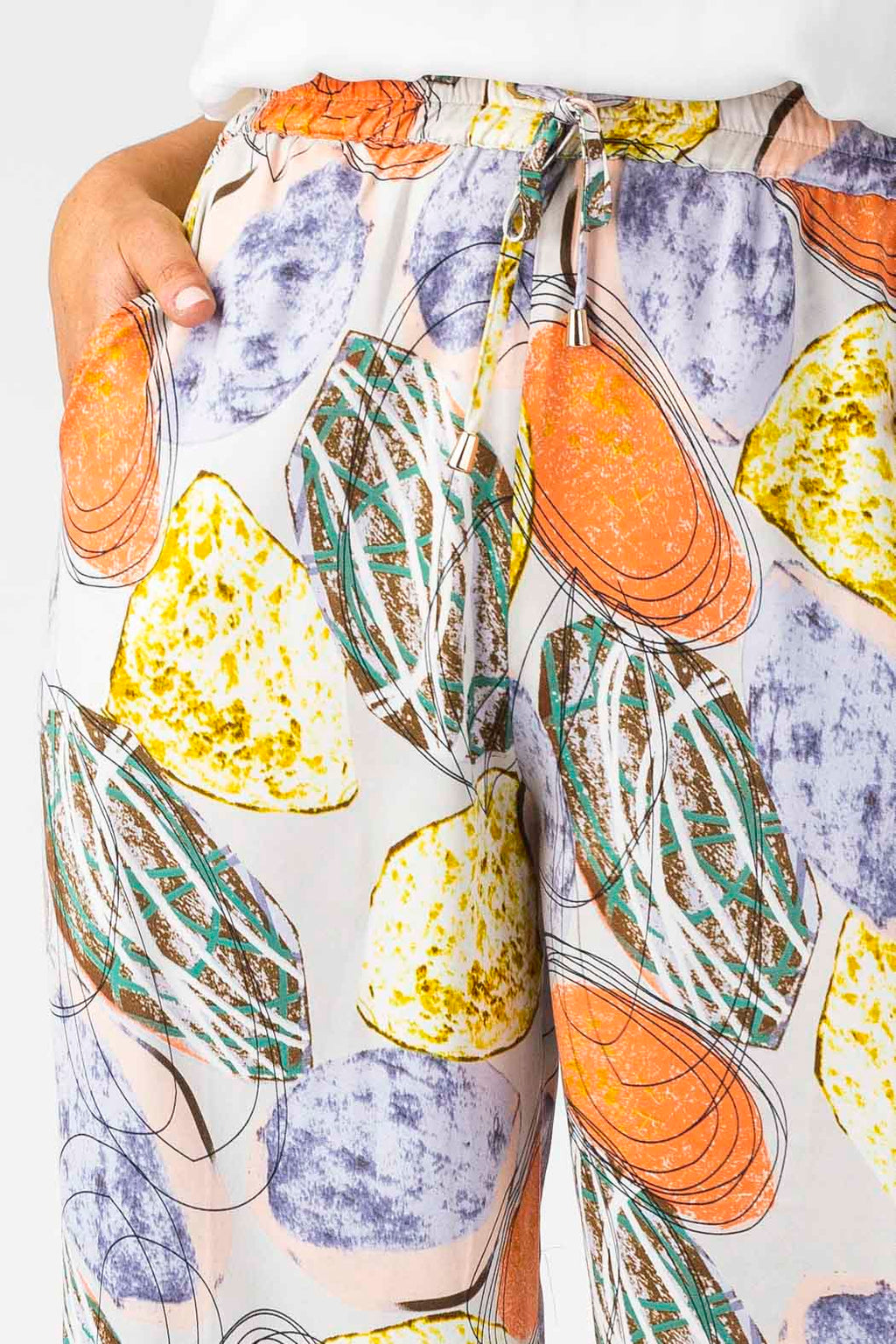 Orange Lilac Silky Crop Culottes - Final Sale