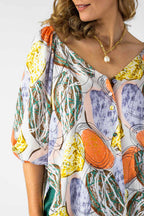 Orange Lilac Bustier Zhoush Shirt