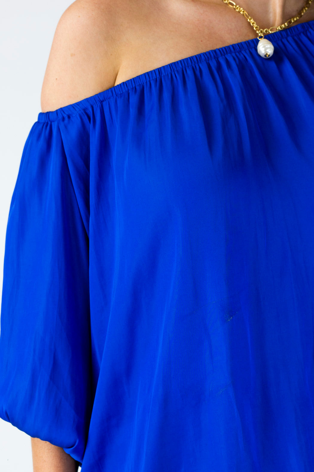 Cobalt Silky Off Shoulder Top NT