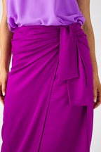 Magenta Knot Front Skirt - Final Sale