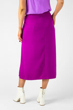 Magenta Knot Front Skirt - Final Sale