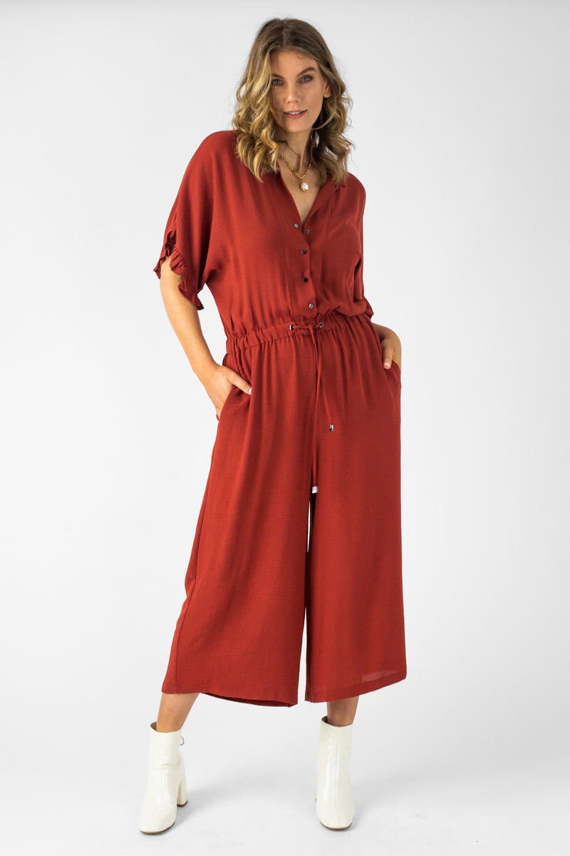 Rust Wildwest Jumpsuit - Final Sale