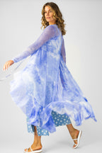 Sky Blue Mesh Flounce Dress - Final Sale