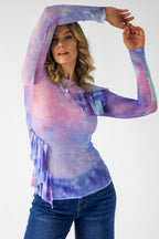 Pastel Mesh Ruffle Top - Final Sale