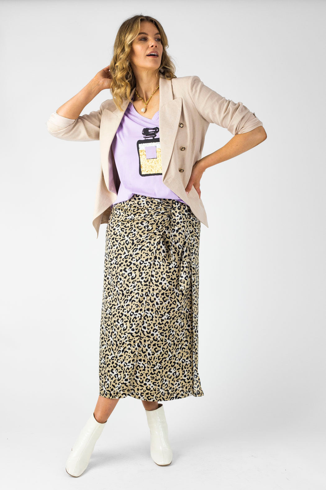 Beige Shimmer Sisca Blazer- Sale