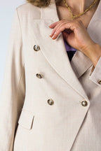 Beige Shimmer Sisca Blazer- Sale