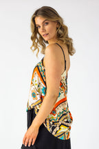 Orange Scarf Silky Lily Cami - Final Sale