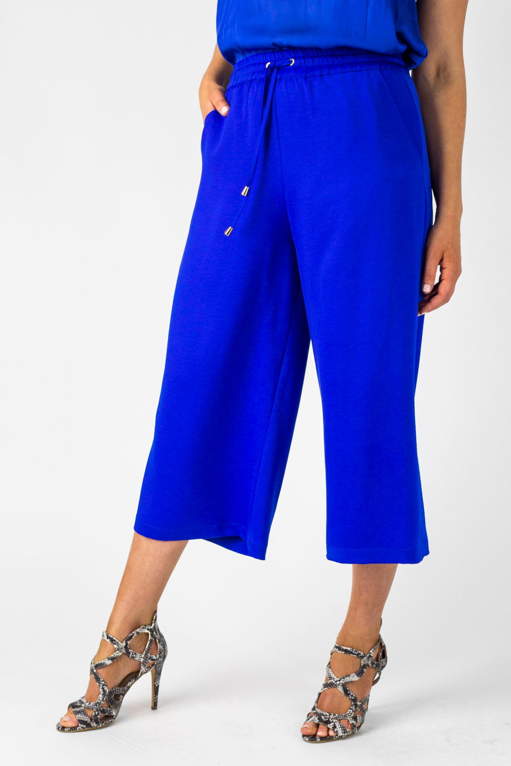 Cobalt Silky Crop Culotte - Sale