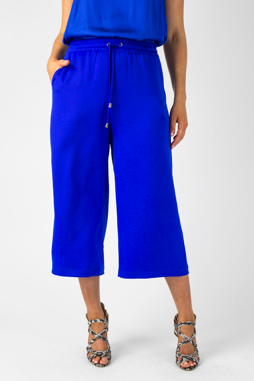 Cobalt Silky Crop Culotte - Sale