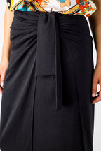 Black Knot Front Skirt - Final Sale