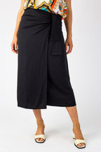 Black Knot Front Skirt - Final Sale