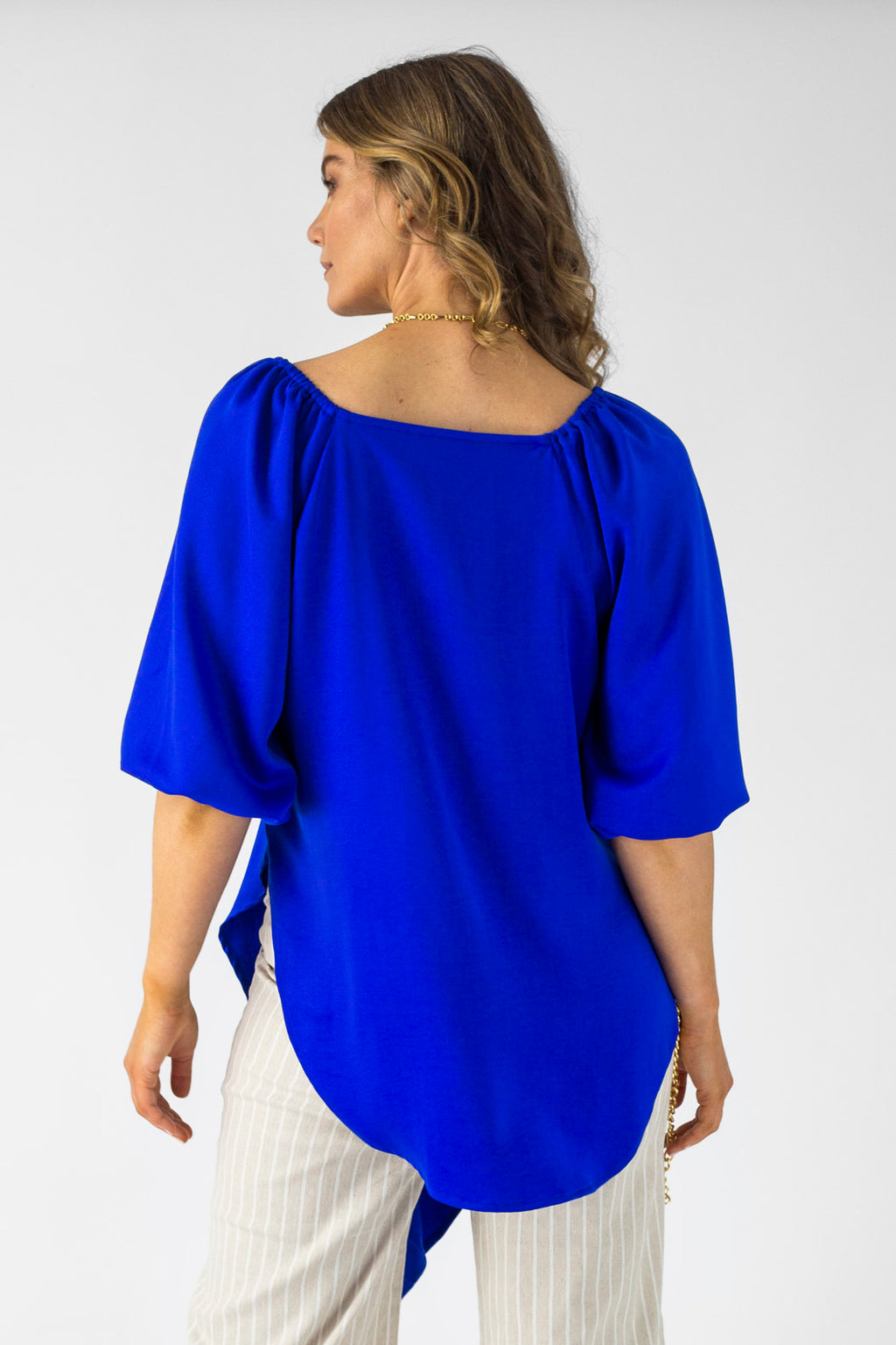 Cobalt Bustier Zhoush Shirt - Final Sale