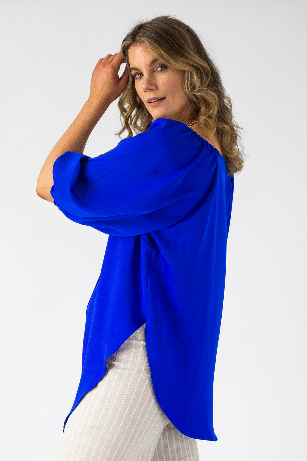 Cobalt Bustier Zhoush Shirt - Final Sale