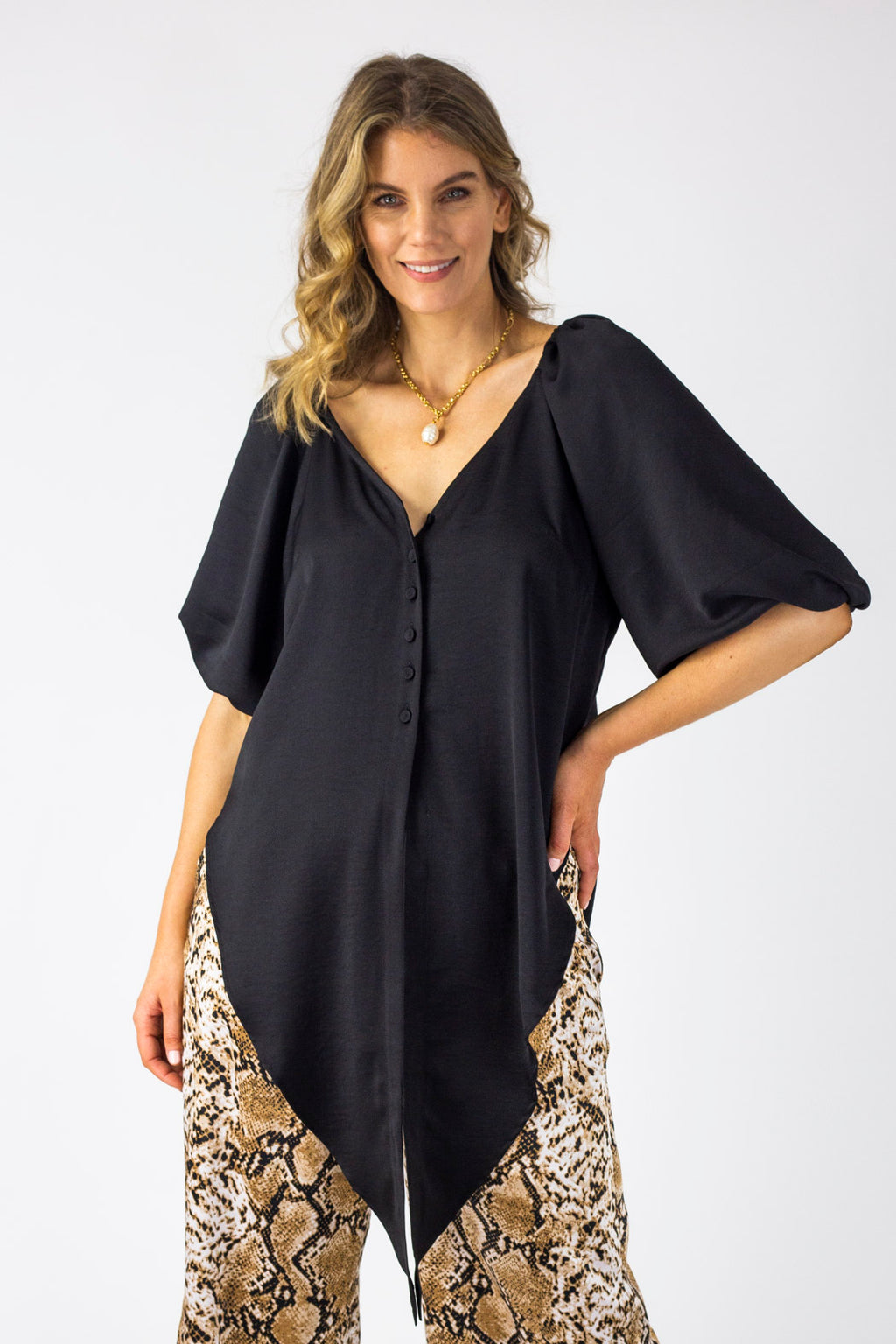 Black Bustier Zhoush Shirt - Sale