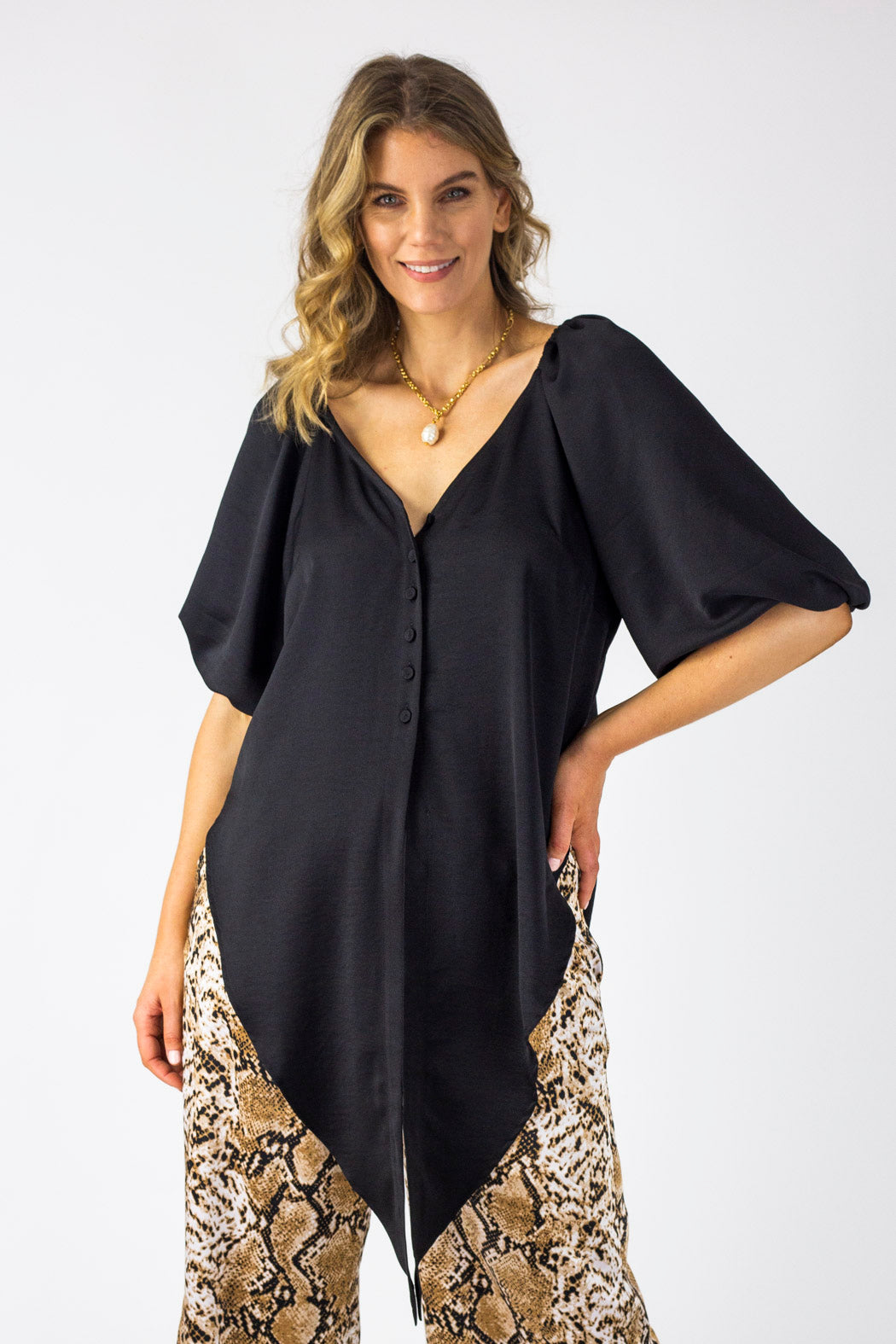 Black Bustier Zhoush Shirt - Sale