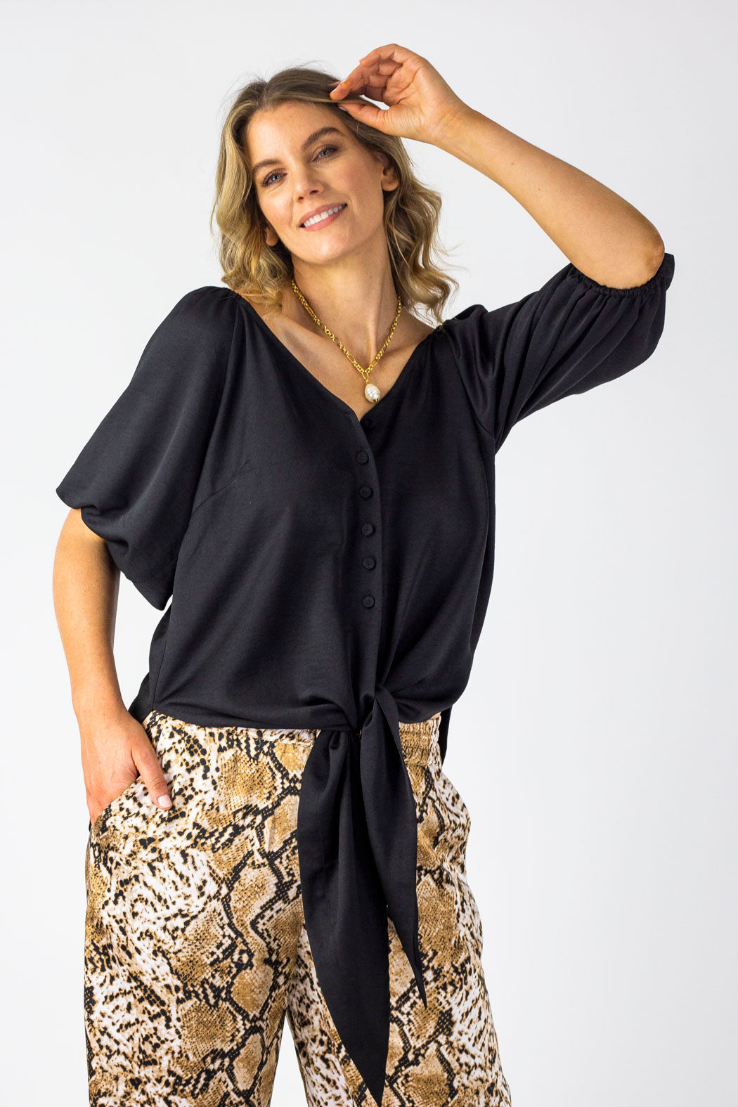 Black Bustier Zhoush Shirt - Sale