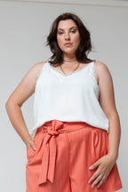 Ivory Lace Vee Cami - Final Sale