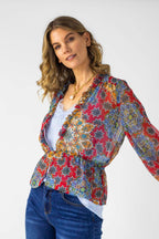 Red Print Bolero - Final Sale