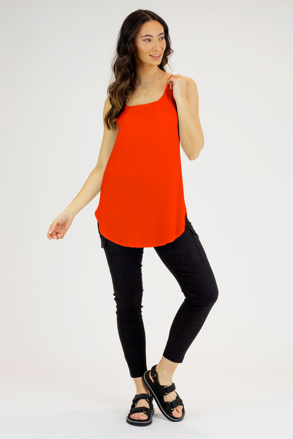 Black Orange 70cm Layering Cami X 2 Pack
