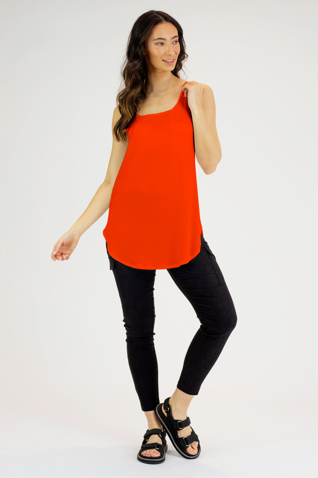 Black Orange 70cm Layering Cami X 2 Pack
