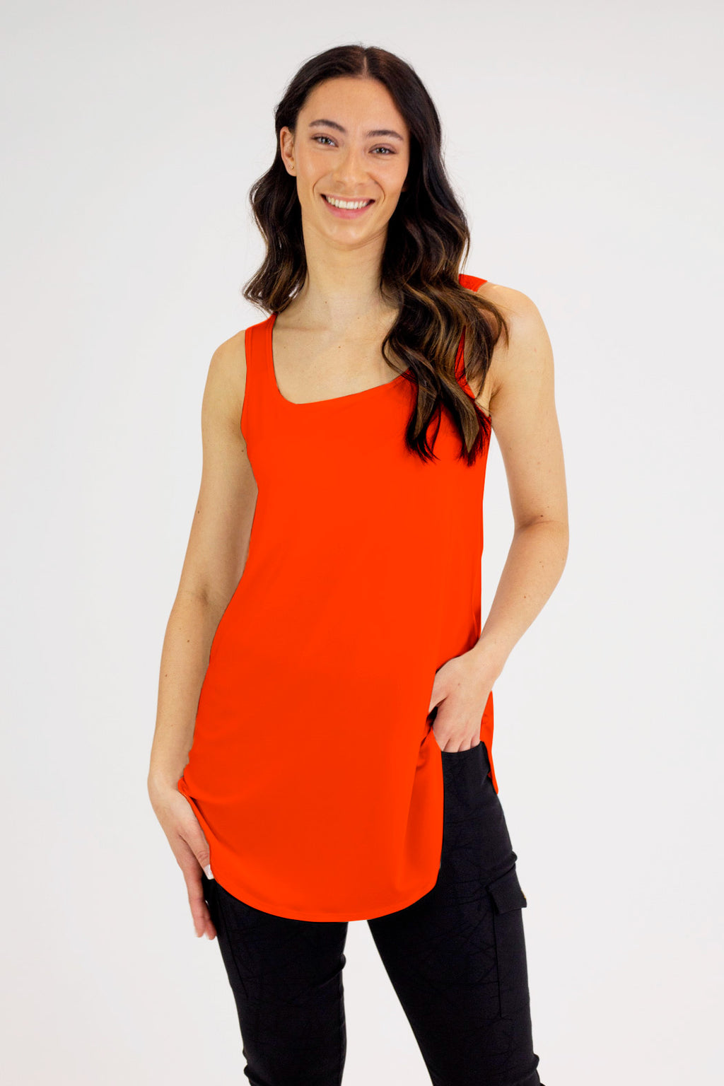 Black Orange 70cm Layering Cami X 2 Pack