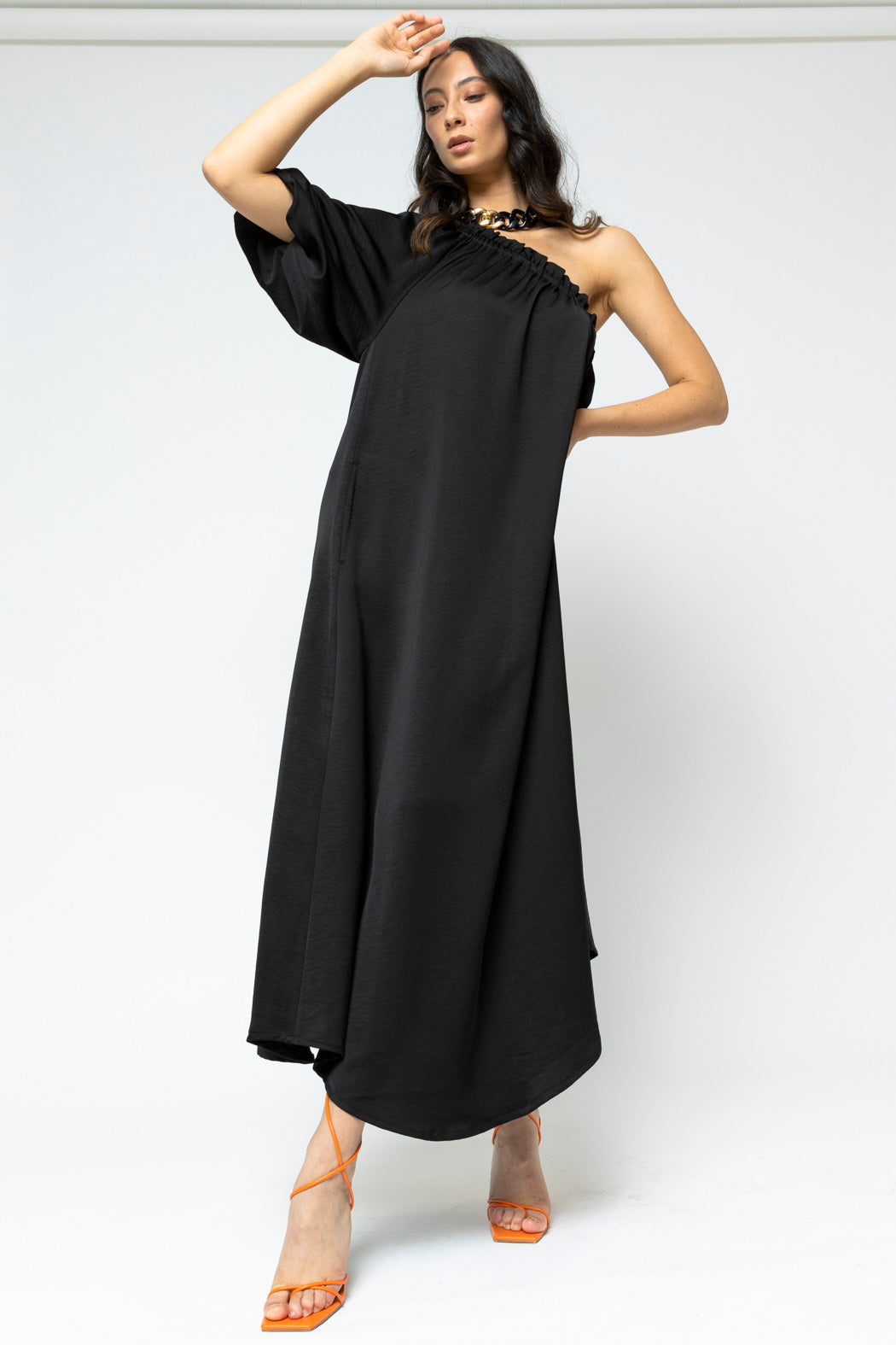 Black One Shoulder Dress - Final Sale