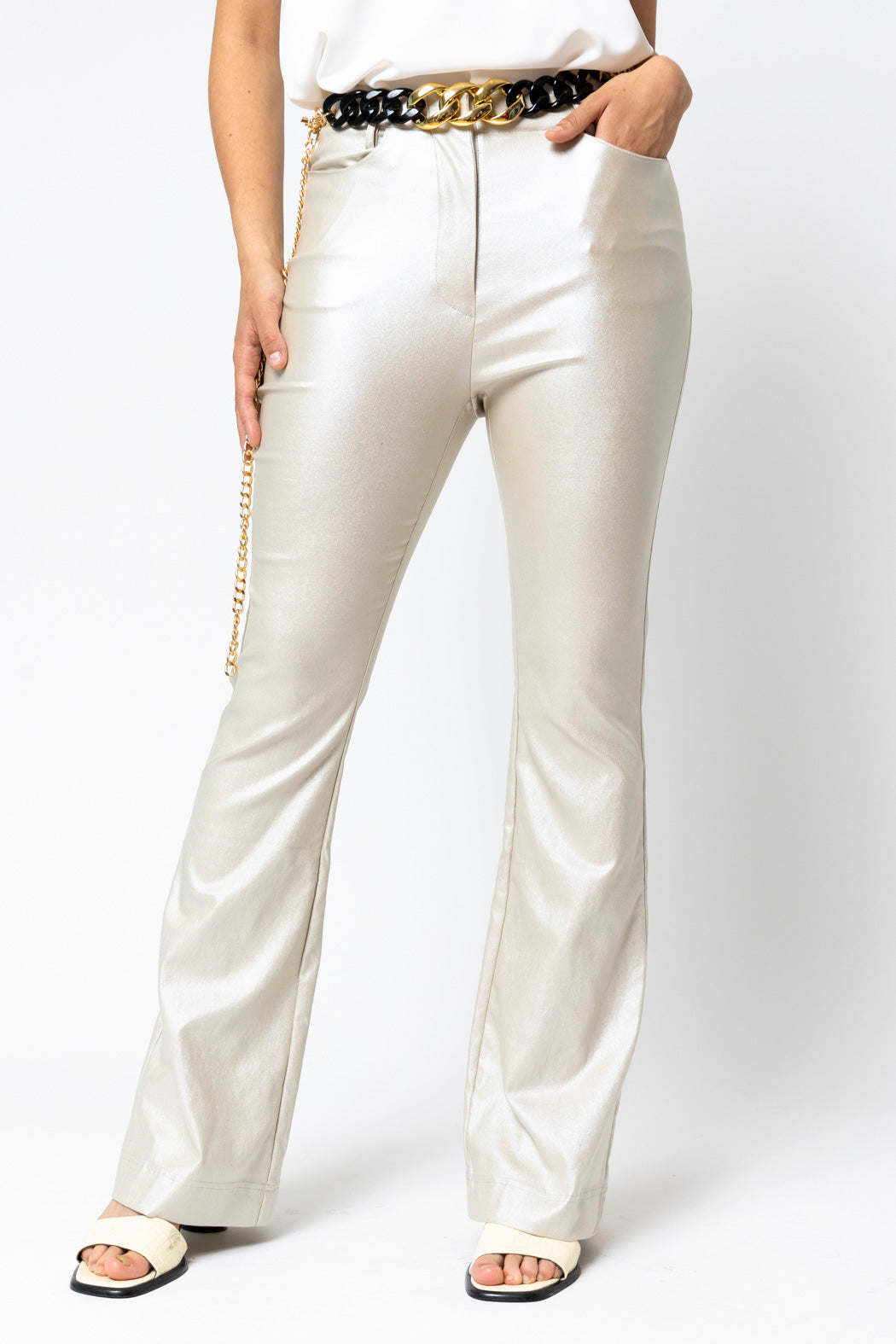 Pearl Shimmer Flare Pant - Sale