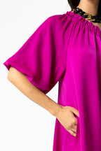 Magenta One Shoulder Dress - Sale