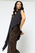 Black Sleeveless Zhoush Tie Top -final Sale