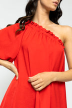 Red One Shoulder Top - Sale