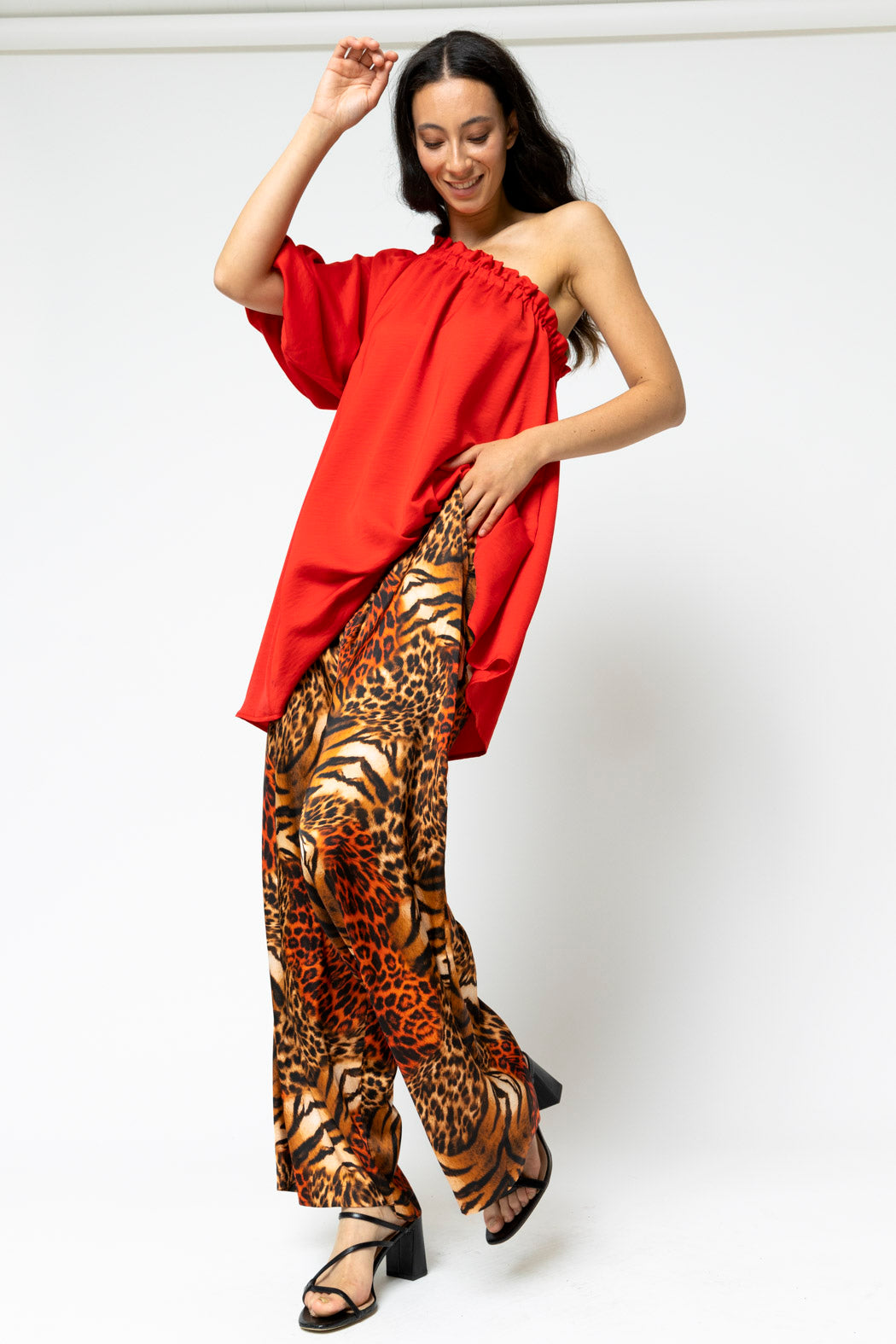 Red One Shoulder Top - Sale