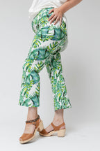 Green Palm Easy Days Stretch Pants - Final Sale