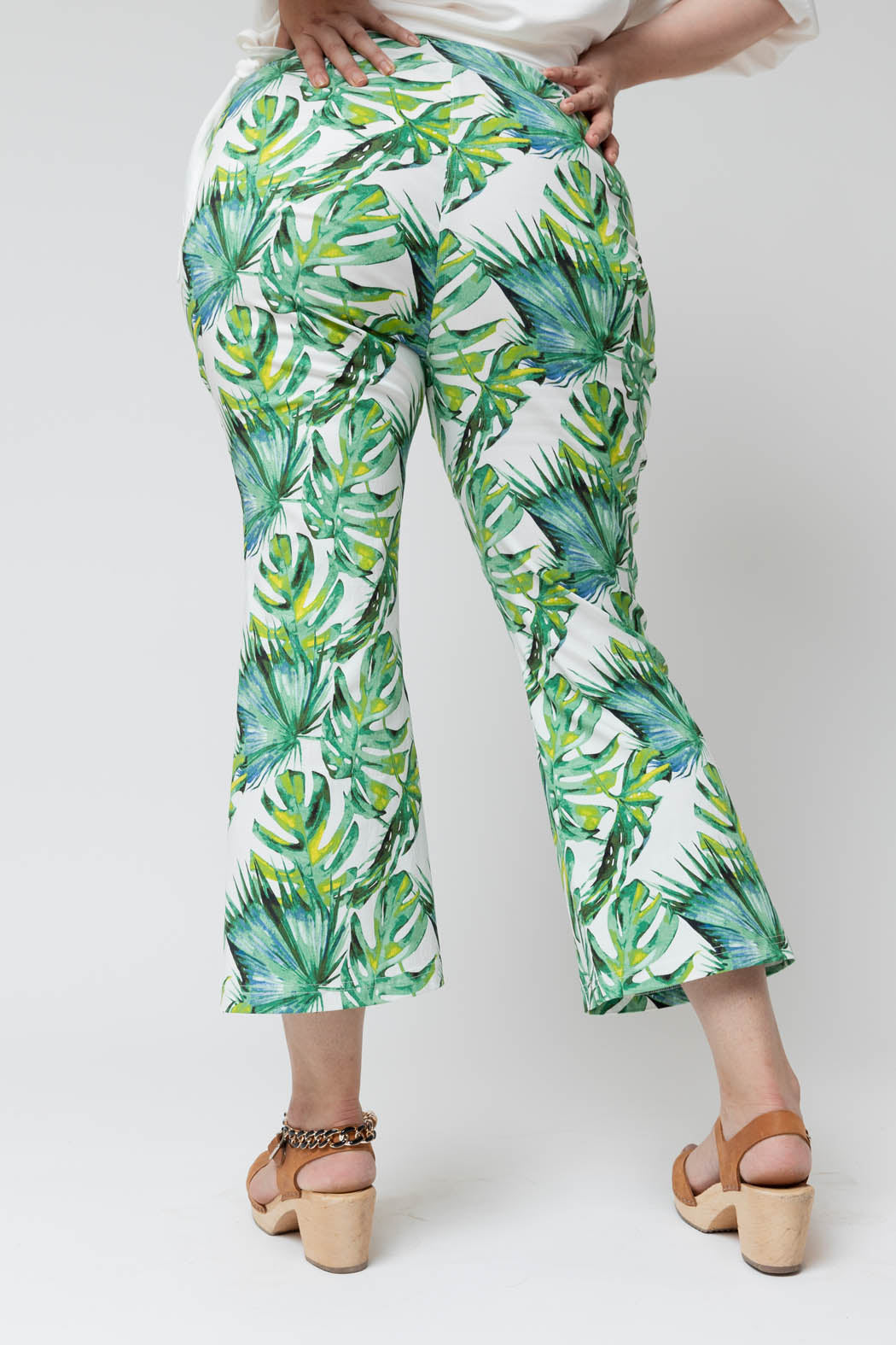 Green Palm Easy Days Stretch Pants - Final Sale