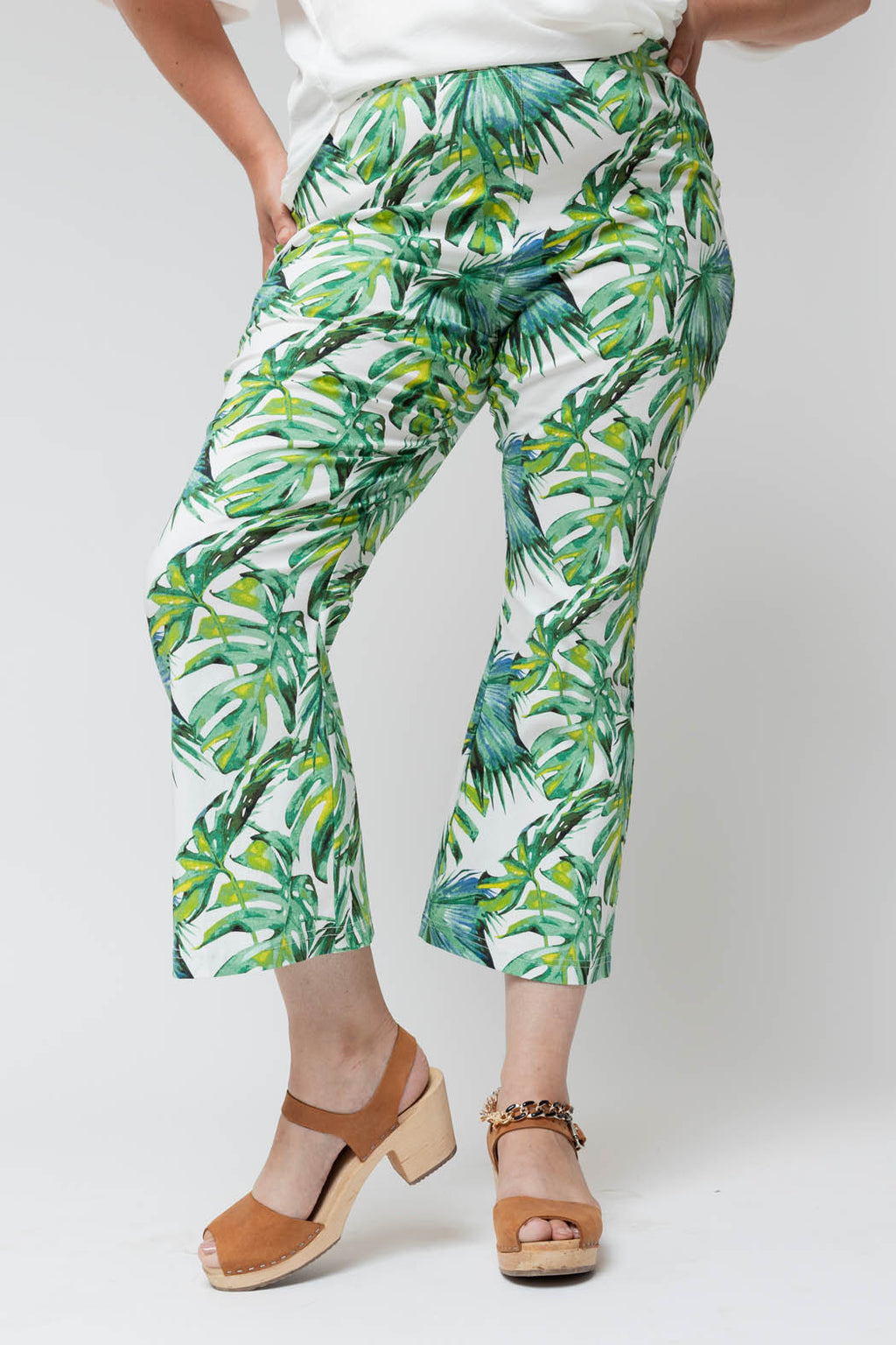 Green Palm Easy Days Stretch Pants - Final Sale