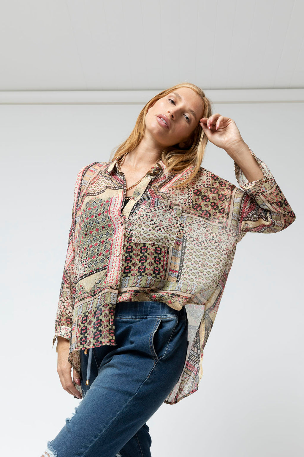 Beige Pink Everyday Shirt