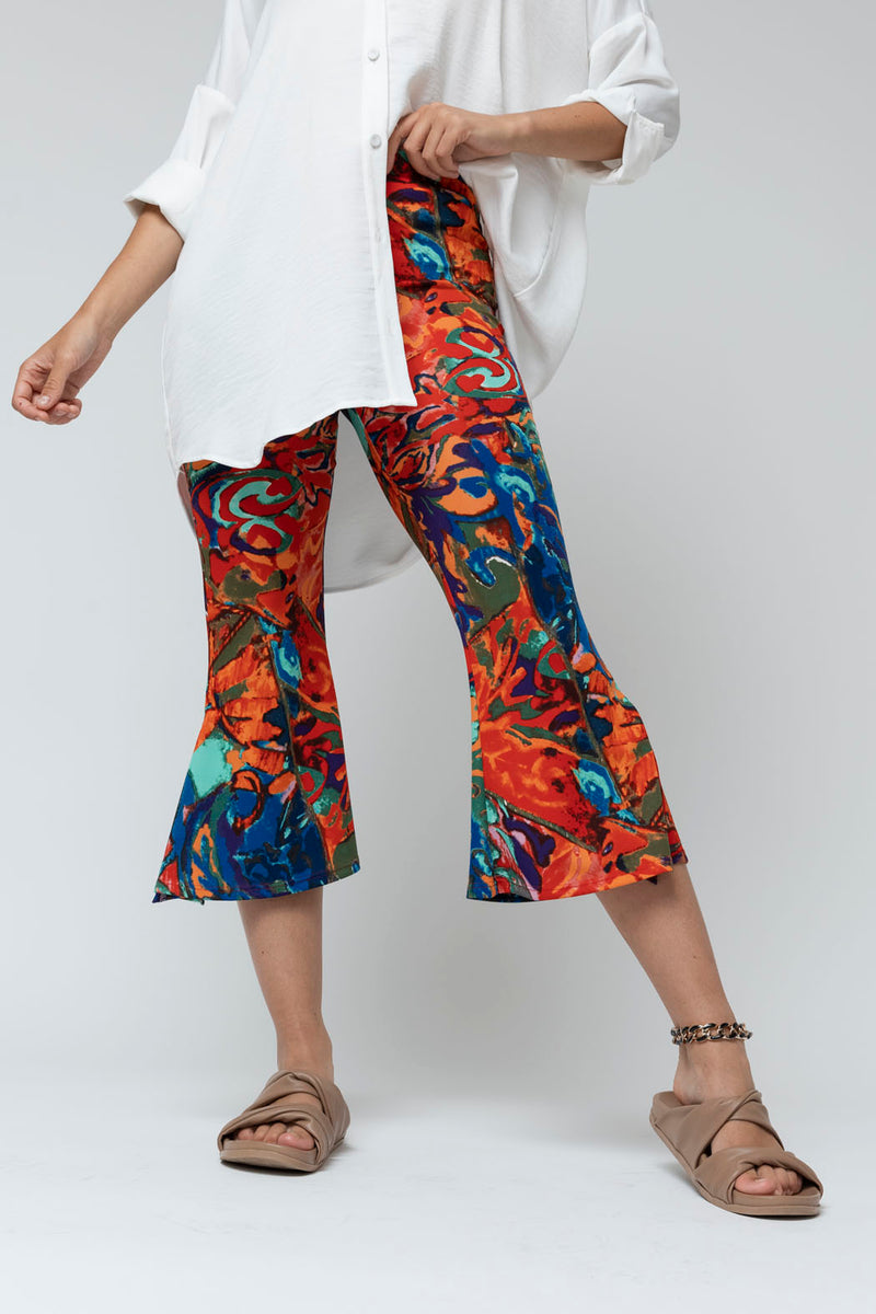 Rio Superior Jersey Crop Flare Pant - Final Sale