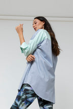 Marine Aqua Two Tone Blake Shirt - Sale