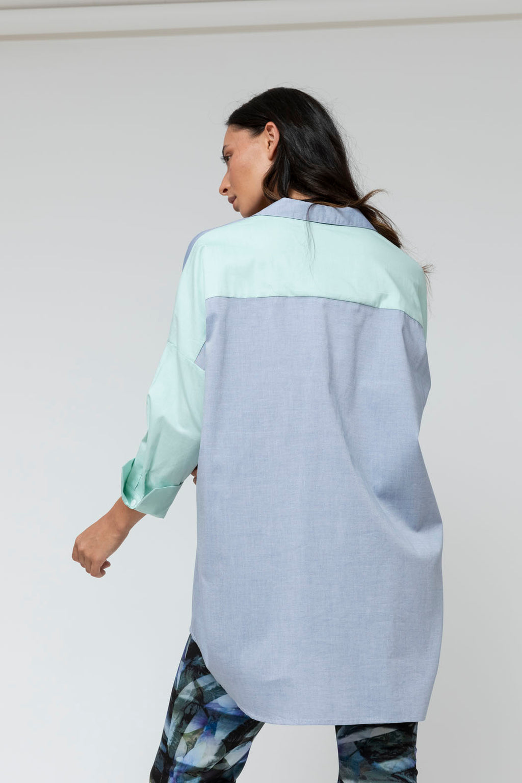 Marine Aqua Two Tone Blake Shirt - Sale