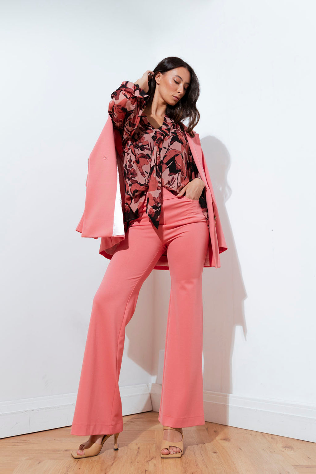 Burgundy Floral Victorian Blouse - Final Sale