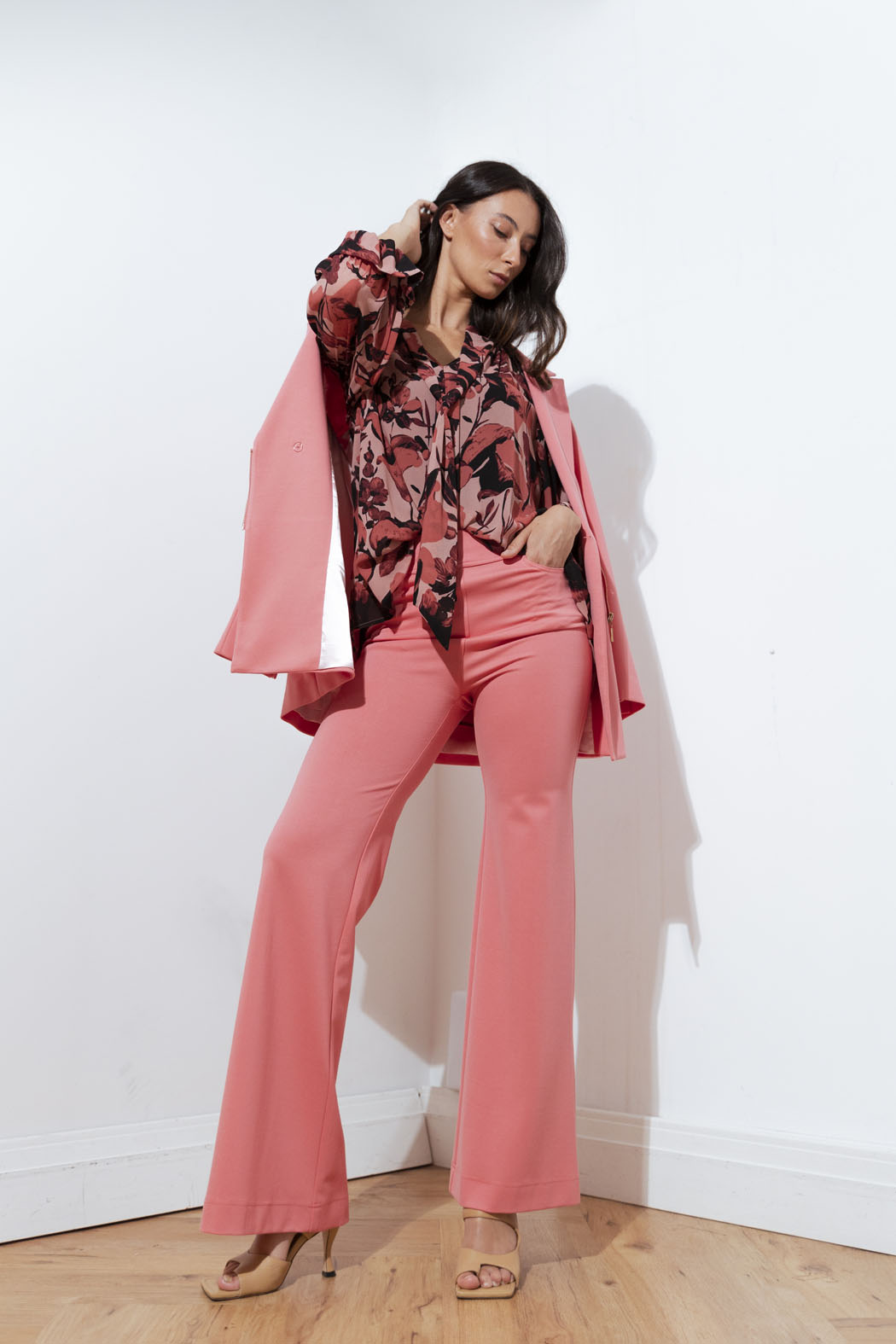 Burgundy Floral Victorian Blouse - Final Sale