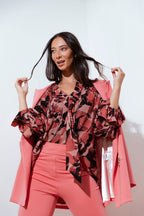 Burgundy Floral Victorian Blouse - Final Sale