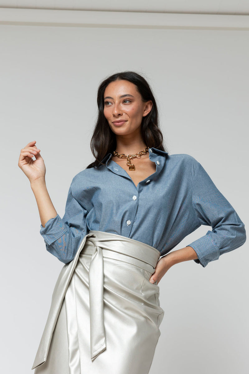 Washed Navy Pristine Shirt - Final Sale