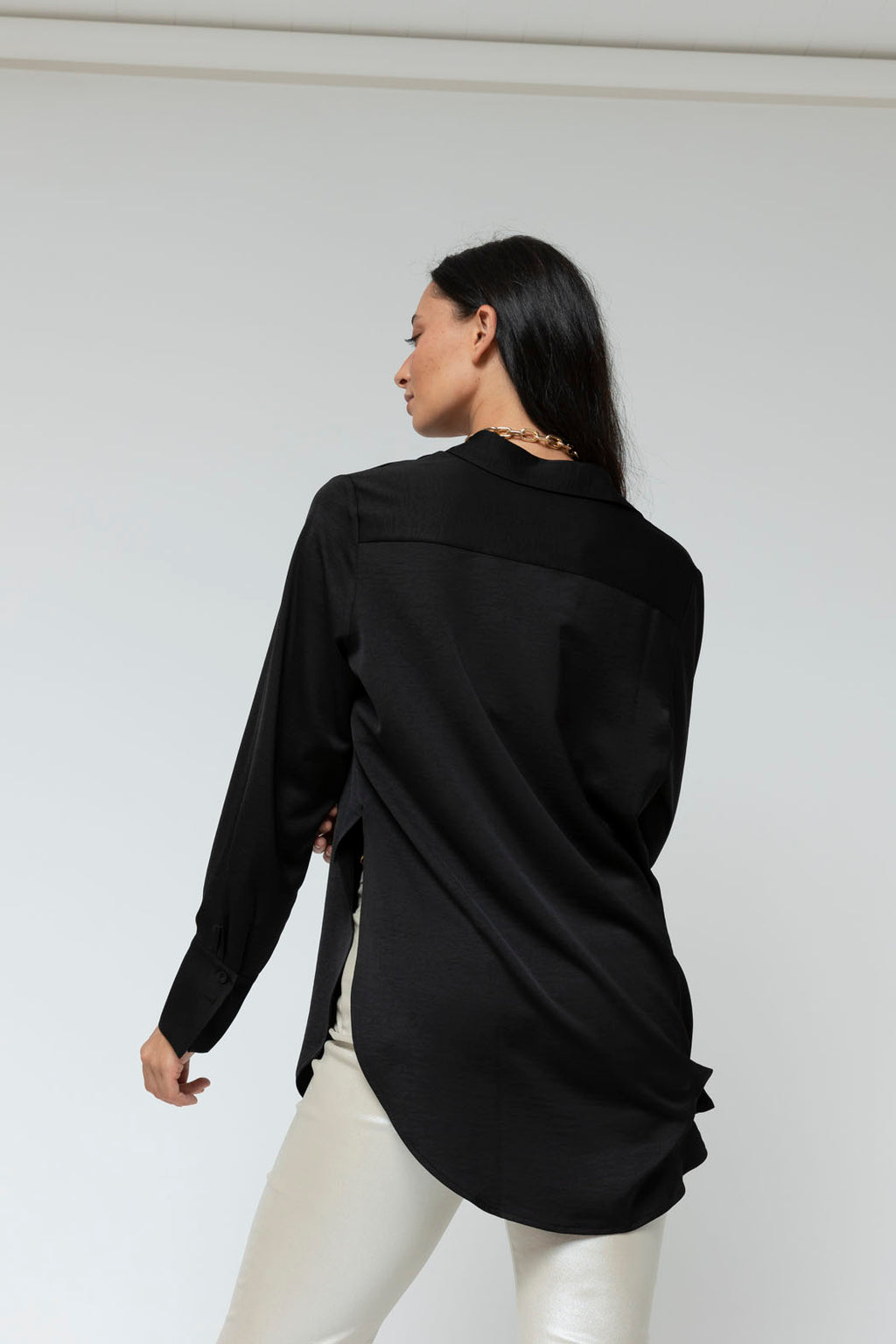 Black Silky Charlie Shirt - Sale