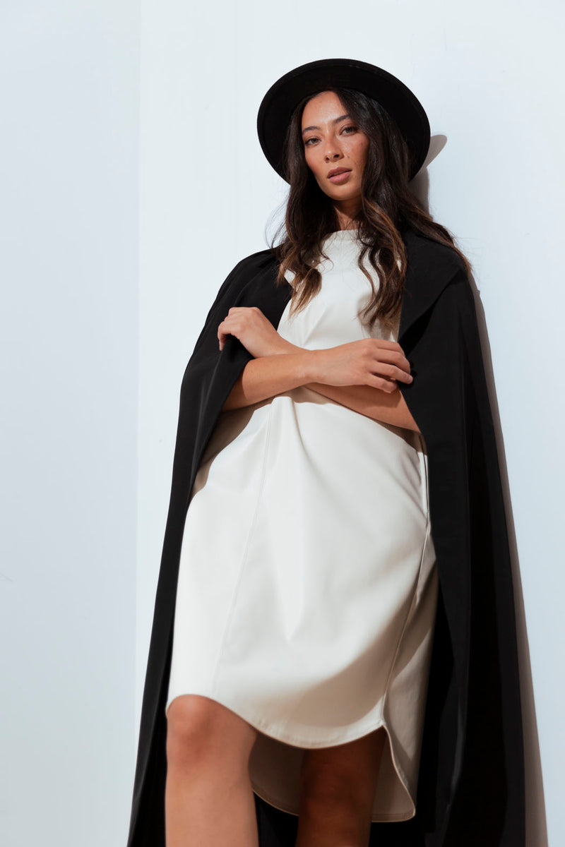 Ivory Faye Vegan Leather Tee Dress - Sale