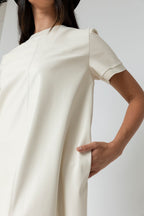 Ivory Faye Vegan Leather Tee Dress - Sale