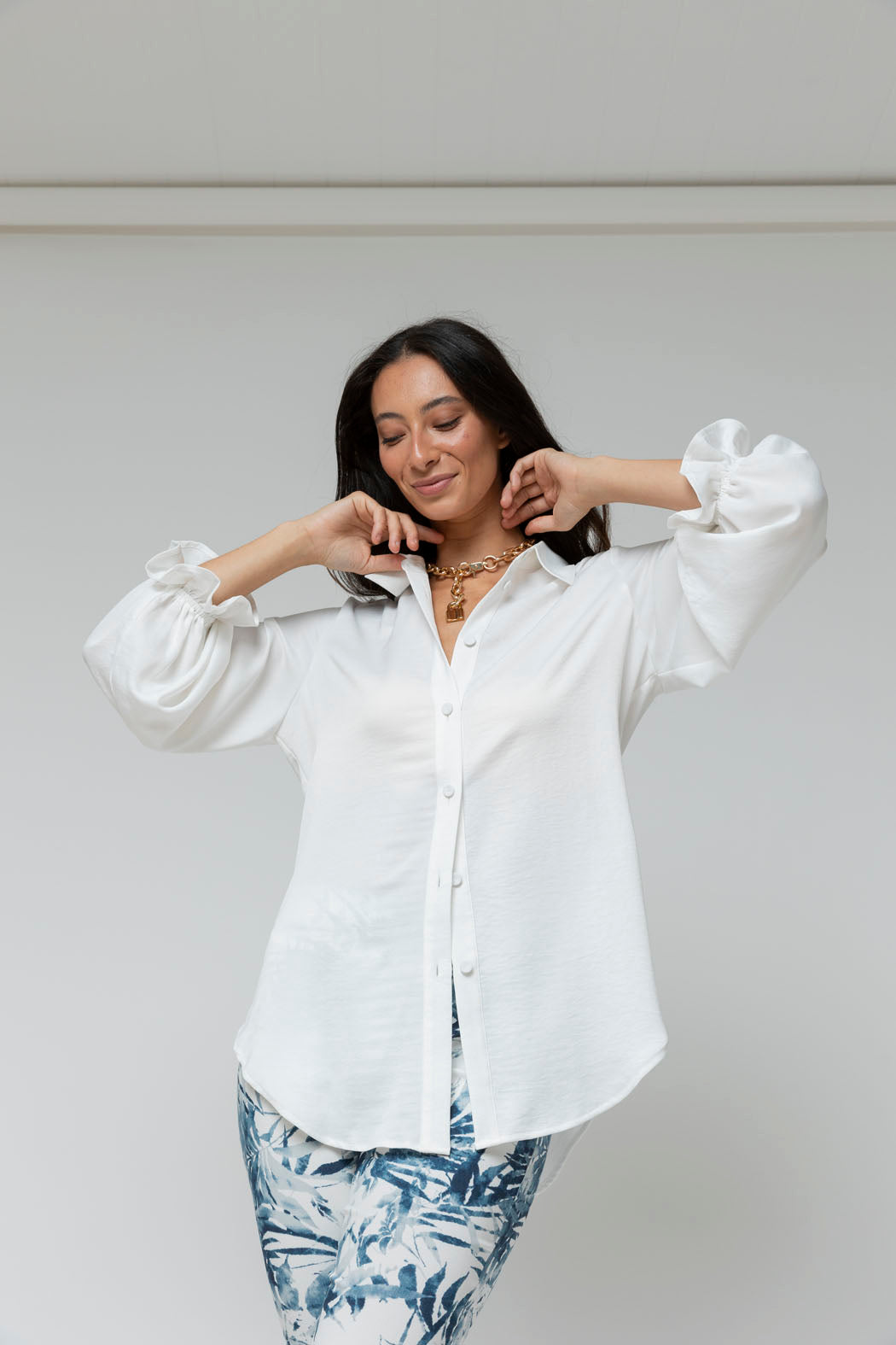 Off White Milano Silky Shirt