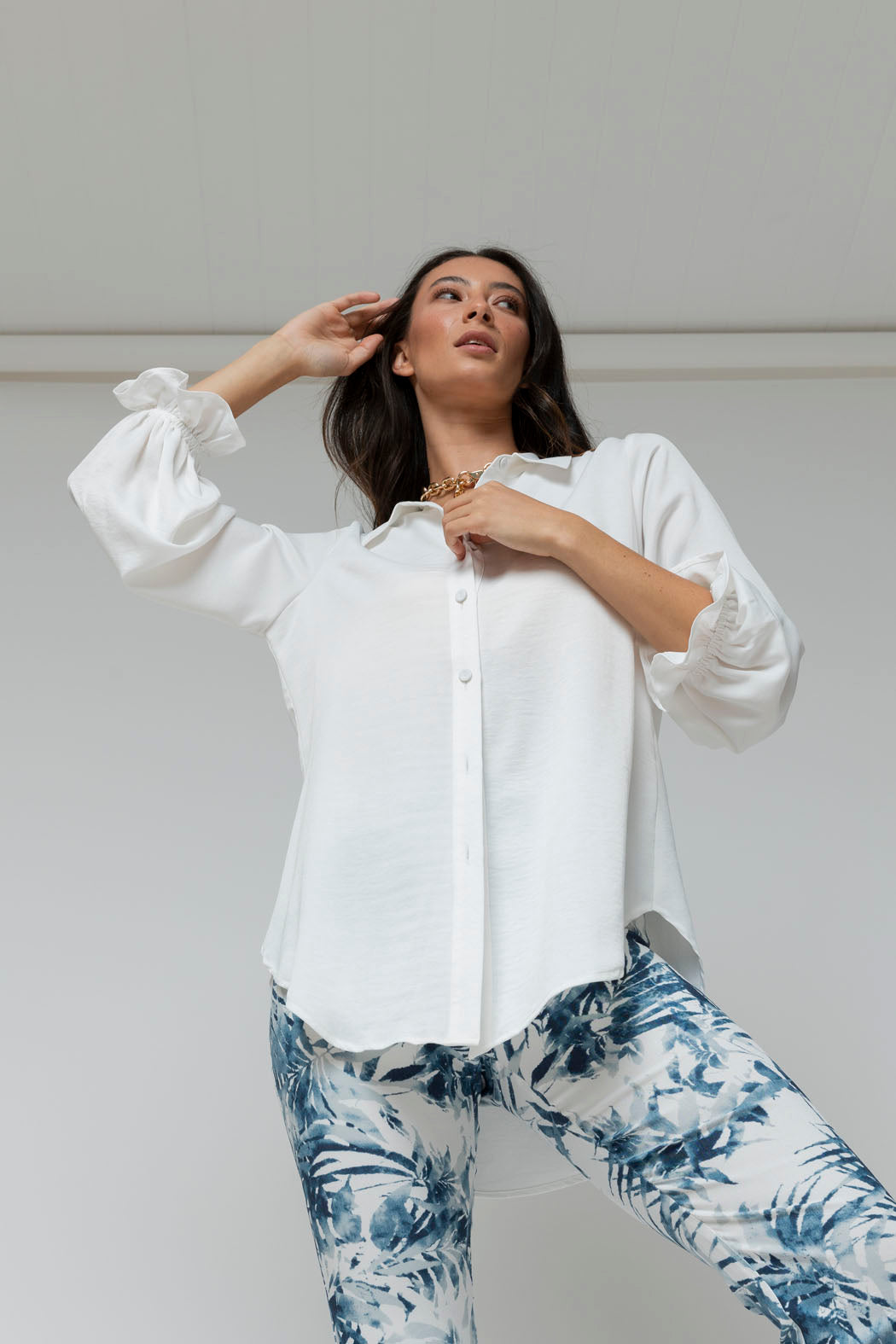 Off White Milano Silky Shirt