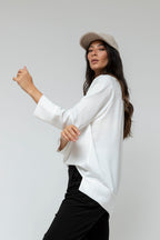 White Venice V Silky Top - Fina Sale
