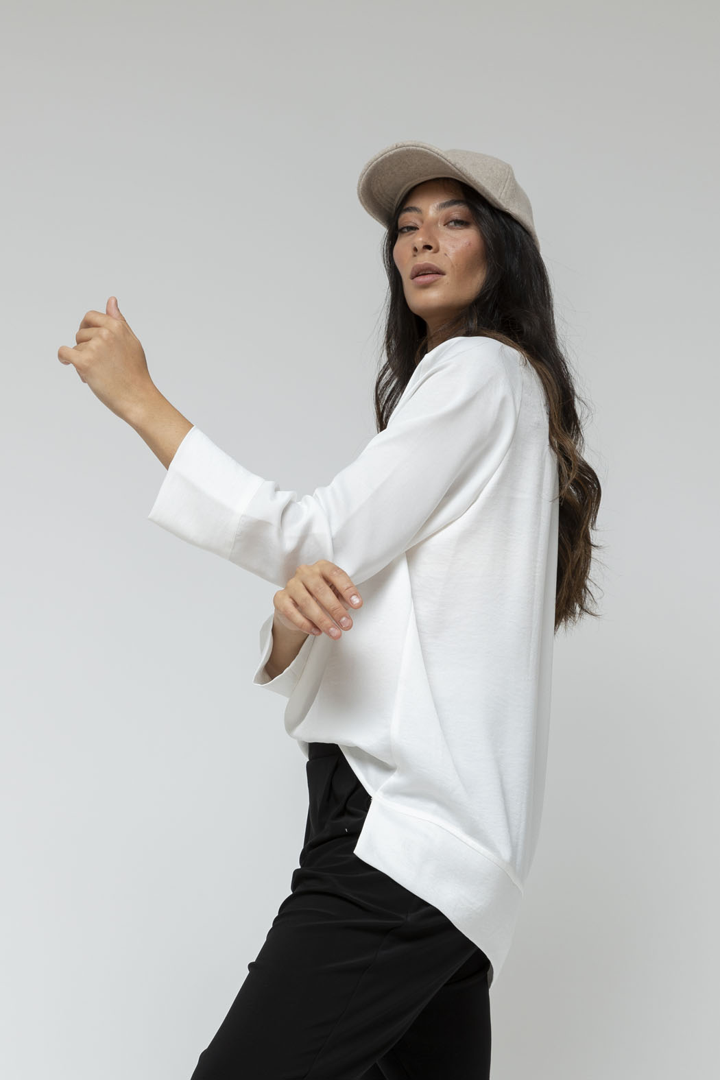 White Venice V Silky Top - Fina Sale
